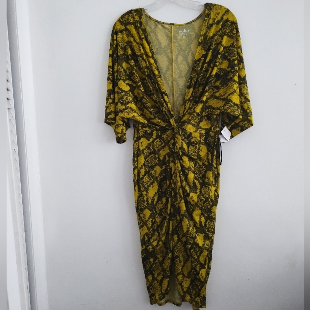 New York & Company Yellow High Low Dress - Picture 2 of 7